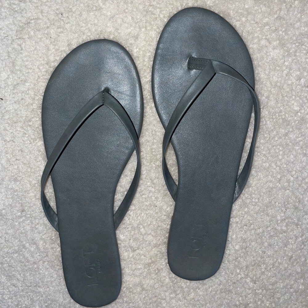 Green loft flip flops